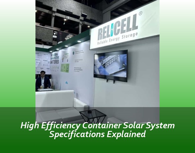 High Efficiency Container Solar System Specifications Explained